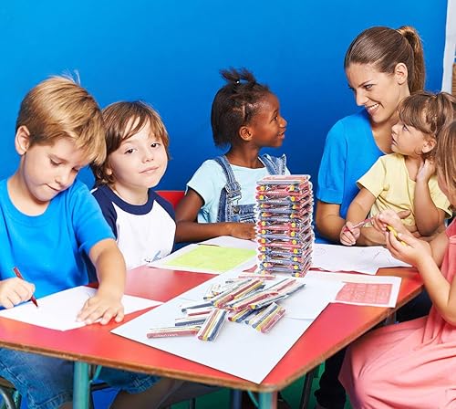 Miniatura 6 de Madisi Paquete de crayones a granel, tamaño regular, 3 colores, 300 paquetes, 900 unidades