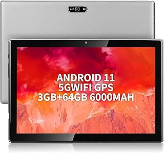 HAOVM tablet, tablets 10 inch Android 11.0 Tablet,1920x1200 IPS FHD Display Screen Tablets,Octa-Core 1.6GHz Processor,5MP+13MP Dual Camera,3GB RAM,64GB Storage,5G WiFi,128GB Expand,6000mAh,GPS