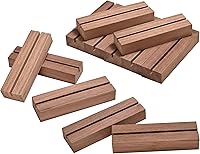 Vista 12 de WILLOWDALE 6 soportes para tarjetas de mesa de nogal para mesa, soportes acrílicos de números de mesa para recepción de boda, soporte de números