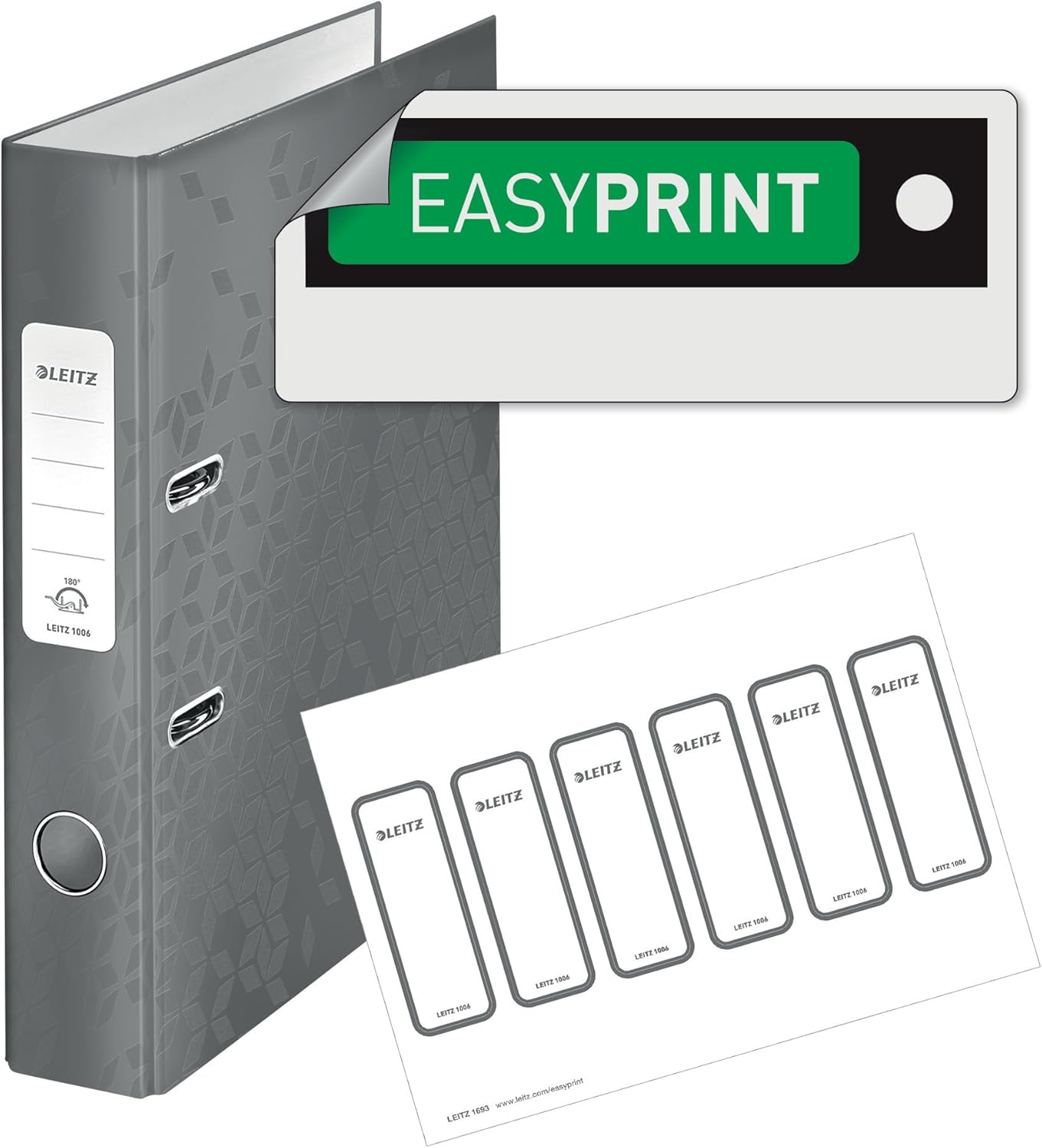 Leitz 10064026 Quality Lever Arch File 180° Pack of 5 Red A4 Folder 50 mm Spine Width