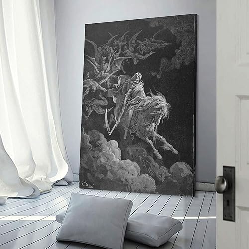 Miniatura 3 de Gustave Dore - Póster de la visión de la muerte, pintura de obras de arte, arte de pared, impresiones en lienzo, imagen colgante, decoración del