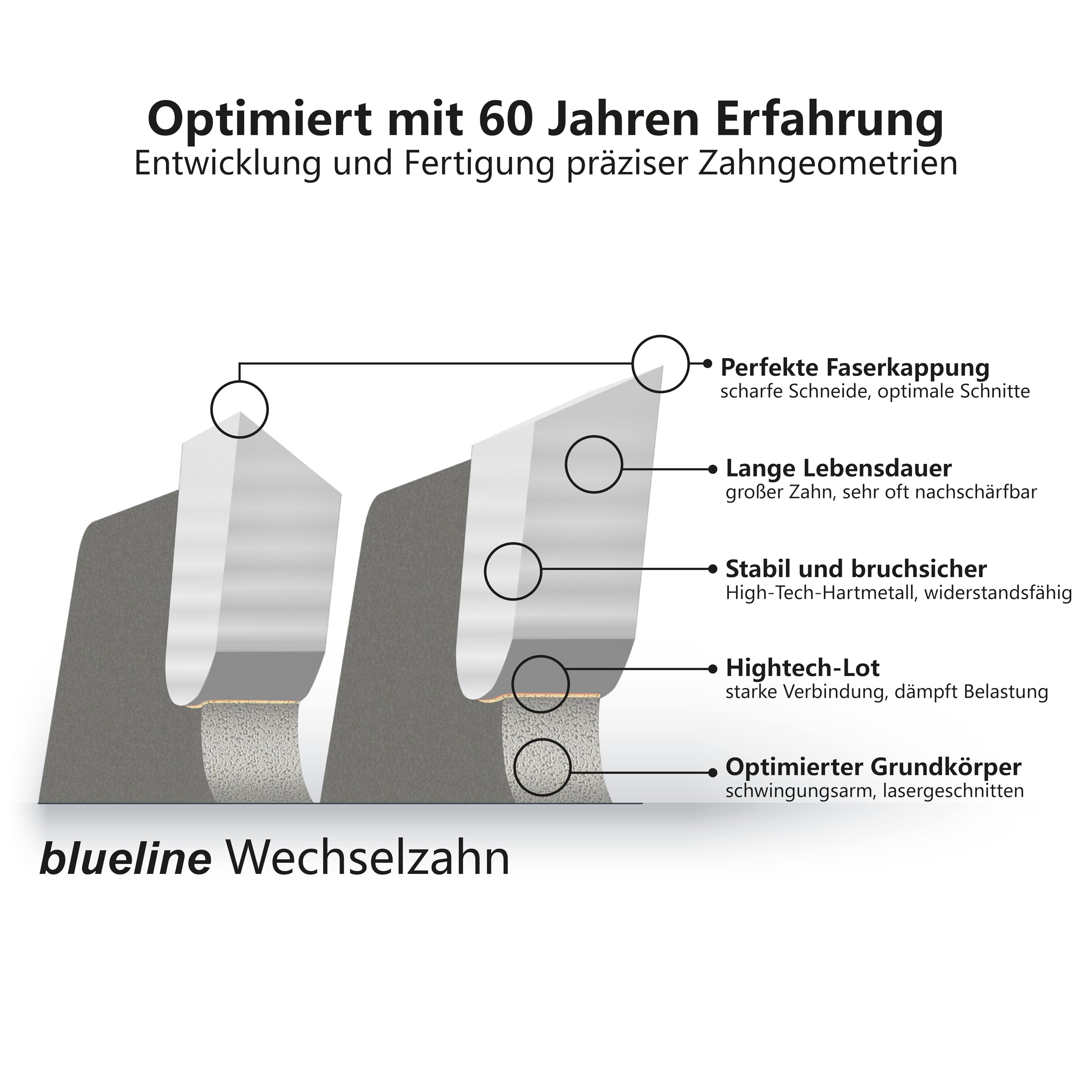 AKE blueline Kreissägeblatt | 350x30 Z54 Wechselzahn, Hartmetall | mittel-feiner Schnitt | für Holz, Holzwerkstoff, Holzwerkstoff beschichtet | auf Formatkreissäge, Tischkreissäge