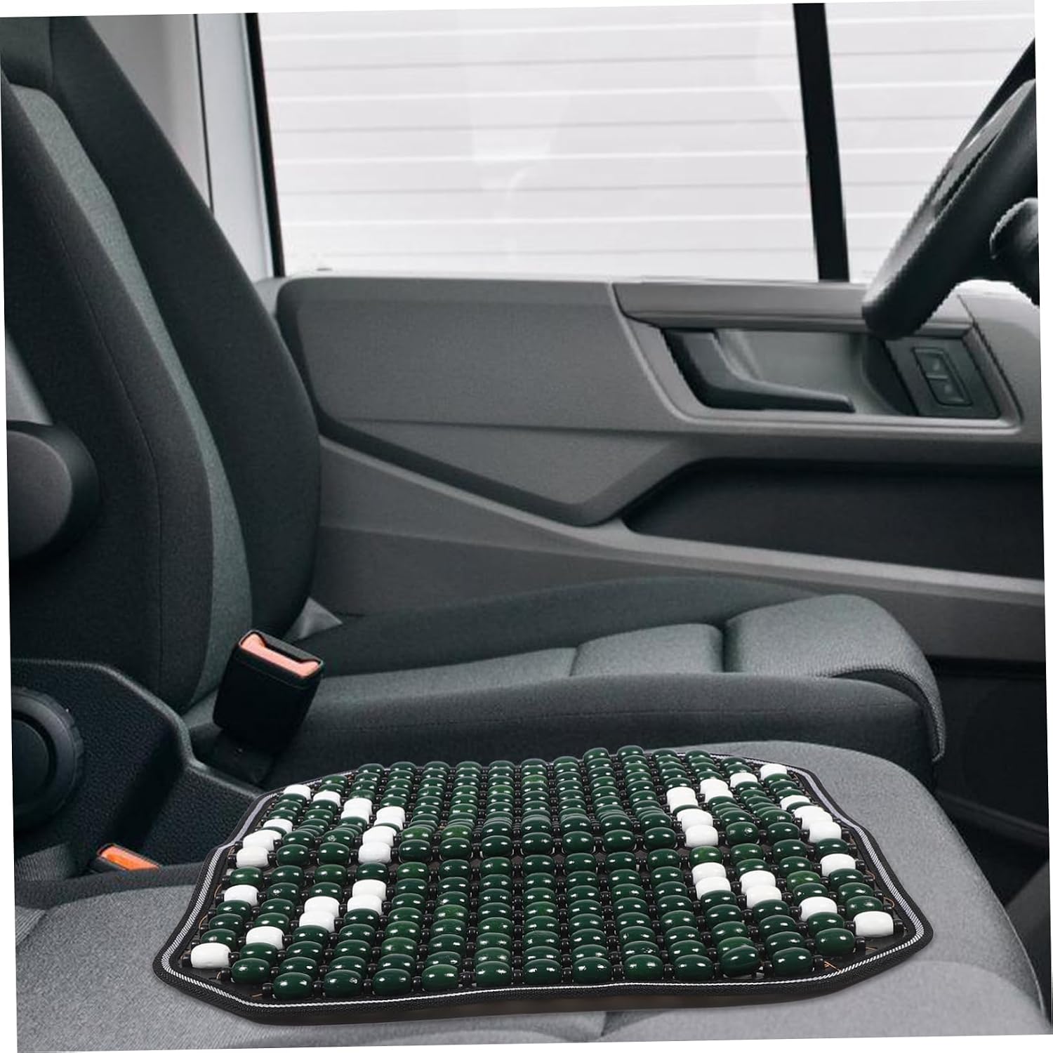 Beaded Car Seat Cooling Cushion Automotive Seat Protector with Breathable Design Easy to Clean and Install Compatible with Cars Suvs and Trucks