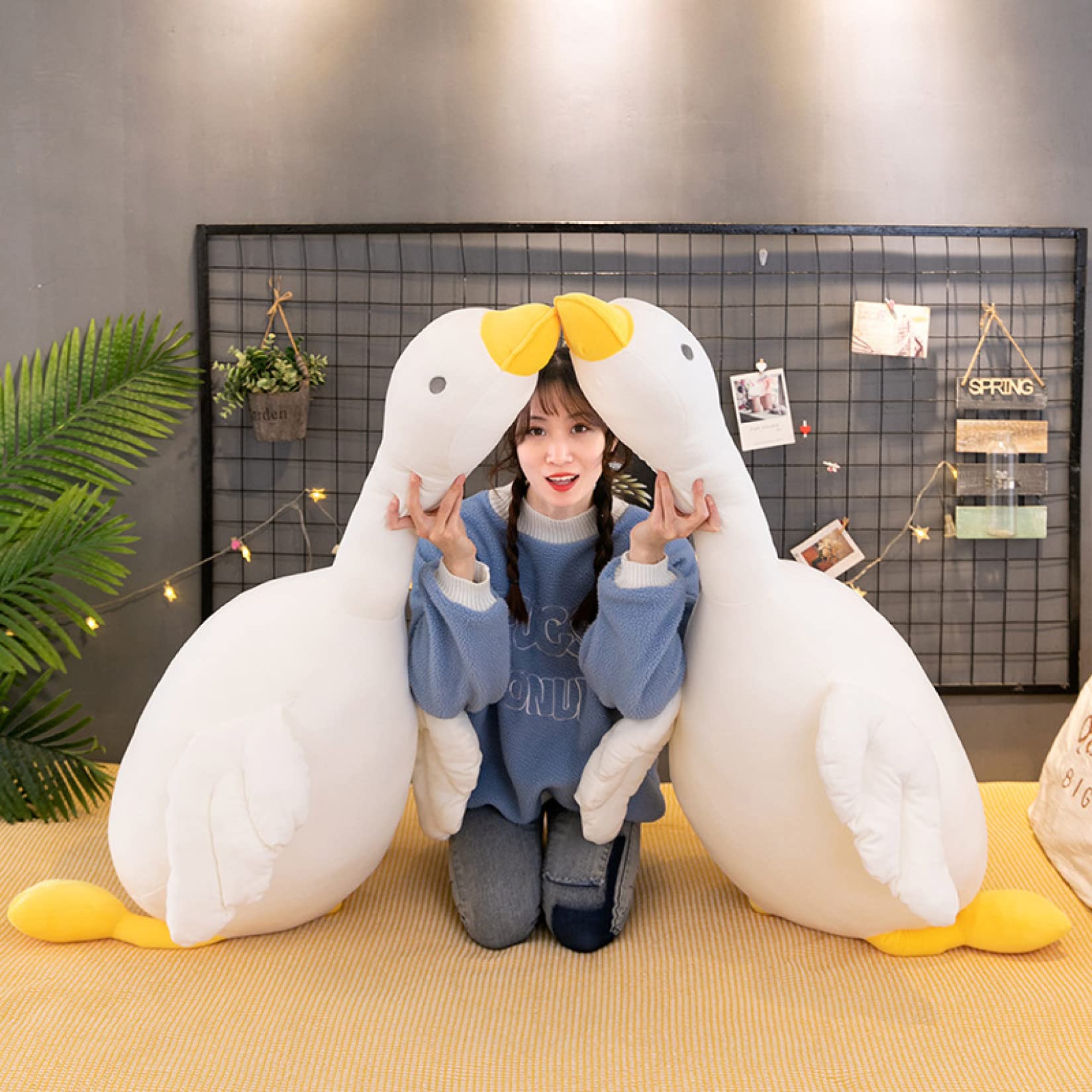 Amazon.co.jp: [ハウスXIN] 白いガチョウ アヒル抱き枕 85cm アヒル