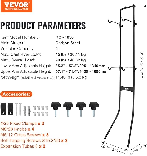 Miniatura 7 de VEVOR Soporte para bicicletas