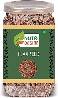 NUTRI DESIRE Flax Seed 300 Gram Airtight Container