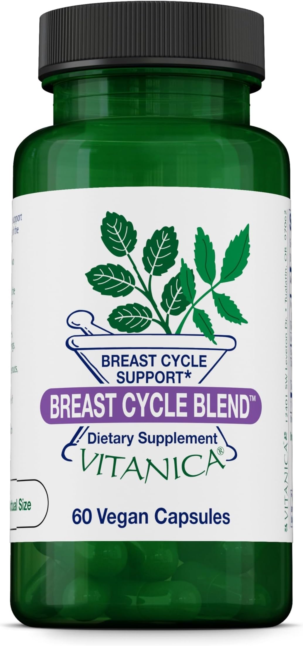 Vitanica Breast Cycle Blend - Breast Support Supplement - Female Hormone Supplement - Hormonal Support for Women - Vegan - Professional Line - 60 Capsules