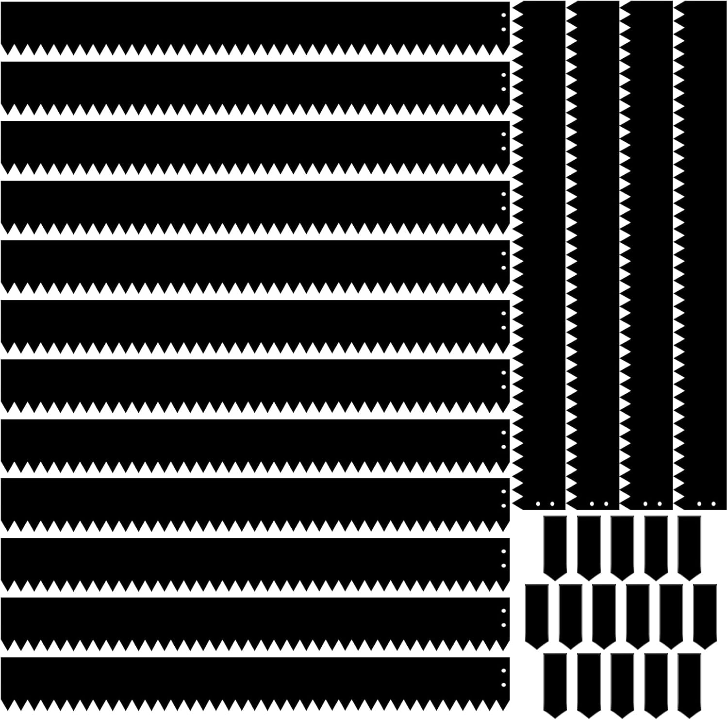 Blulu 16 Pieces Steel Landscape Edging 3 x 40 Inch Metal Garden Landscape Edging Border No Dig Hammer for Flower Bed Outdoor Garden Yard Fence Pathway Divider(Black)