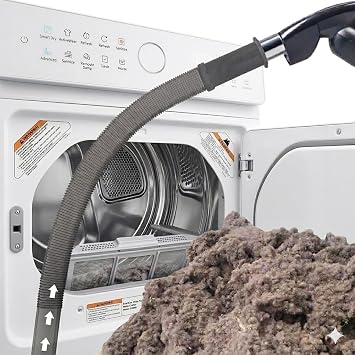 Sealegend Upgrade Dryer Vent Cleaner Kit Vacuum Hose Attachment Compatible with Most Vacuum Cleaner, Quickly Lint Remover Cleaning Supplies, 30 Inch, Deep Gray