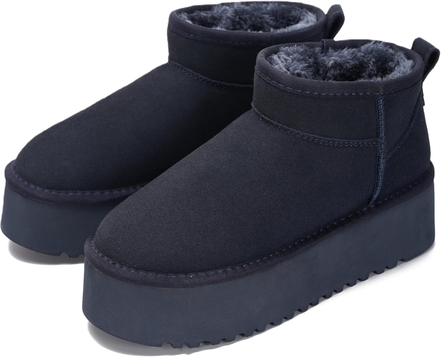 Project Cloud Huggy Women's Genuine Leather Ankle Boots - Memory Foam Insole, Anti-Slip Sole, Water-Resistant Winter Booties