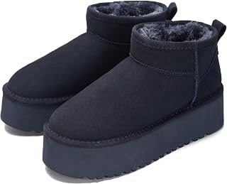 Project Cloud Huggy Women's Genuine Leather Ankle Boots - Memory Foam Insole, Anti-Slip Sole, Water-Resistant Winter Booties
