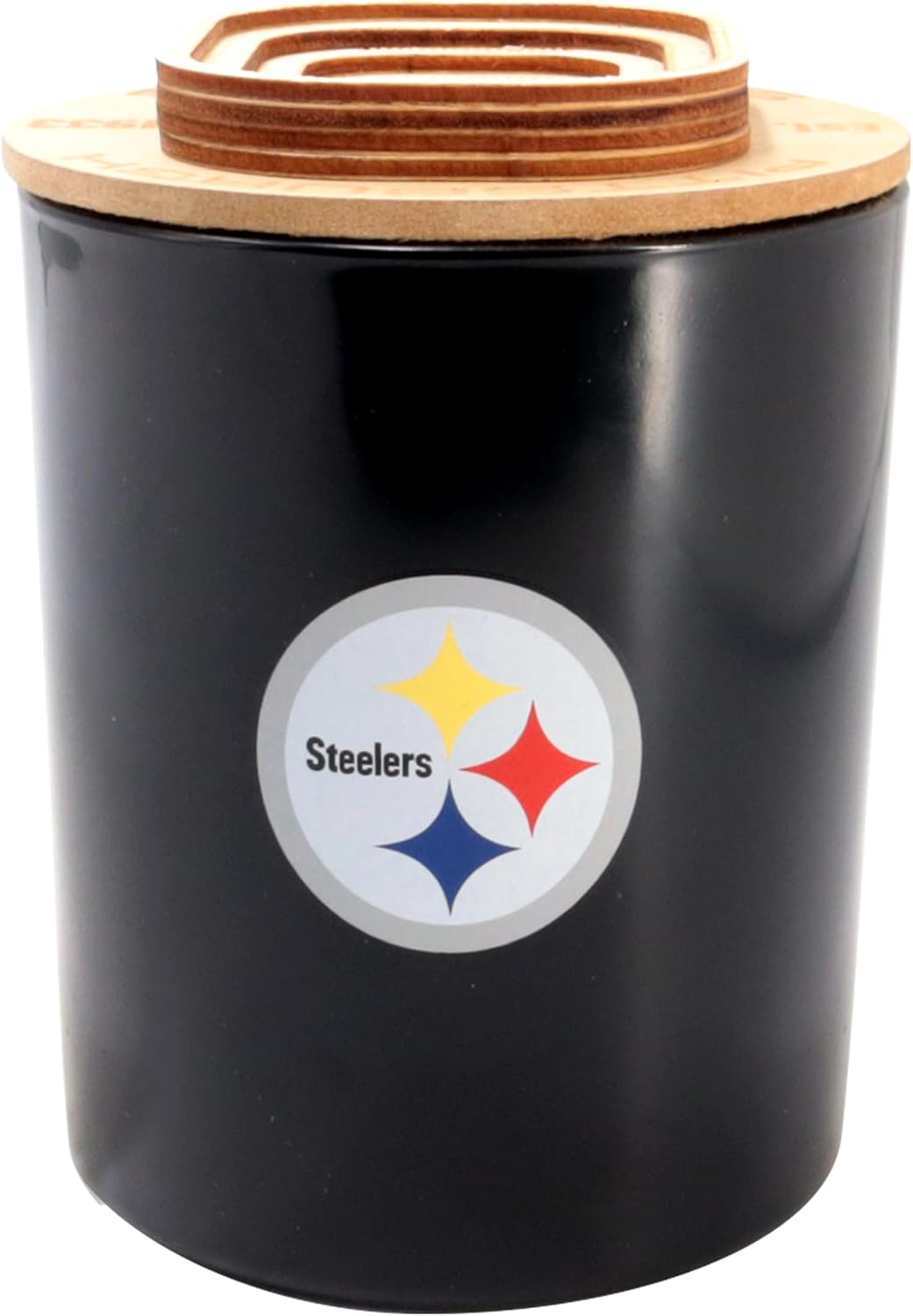 NFL Pittsburgh Steelers Stadium Wood Top Glass Candle