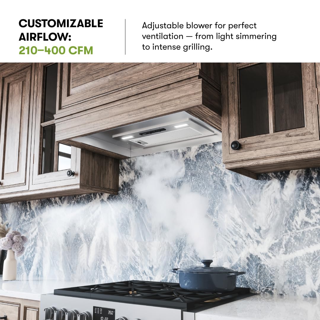 Amazon.com: Zephyr 21 Inch Insert Range Hood 400 CFM Power 3 Speed