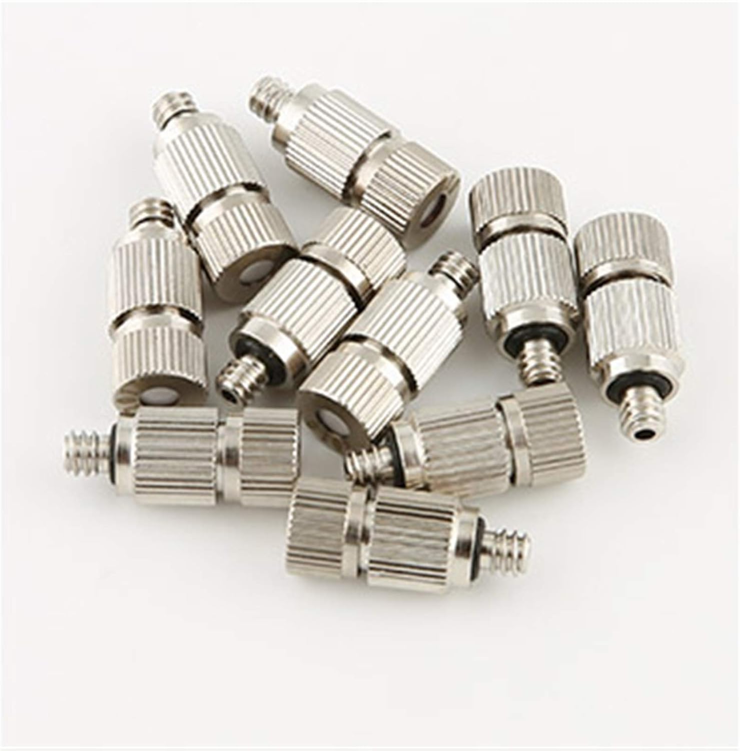 100pcs Misting Nozzle Kit for Cooling System Stainless Steel Mister Nozzles High Pressure 3/16" Threaded, Garden Water Mister, Fog Nozzles, Anti-drip Fogging Spray Head (Size : 0.15mm)