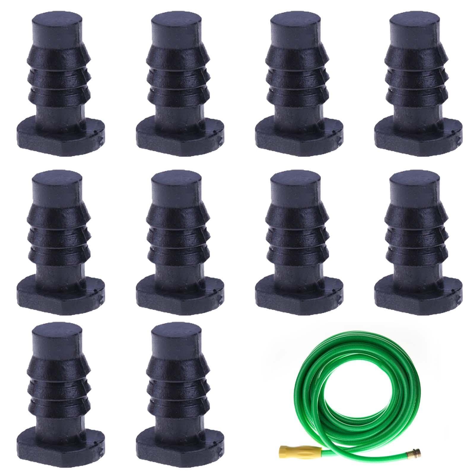 Generisch Gartenschlauch-Endstopfen, 10 Stück Schlauchendkappen für den Garten, einfache Installation, Tropfbewässerungszubehör, 8 mm Wasserrohrstopper für Rasen, Höfe, Gärten, Parks, Terrassen