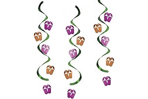 5-Count 6-inch Dizzy Dangler Hanging Party Decorations with Owl Designs for Festive Occasions