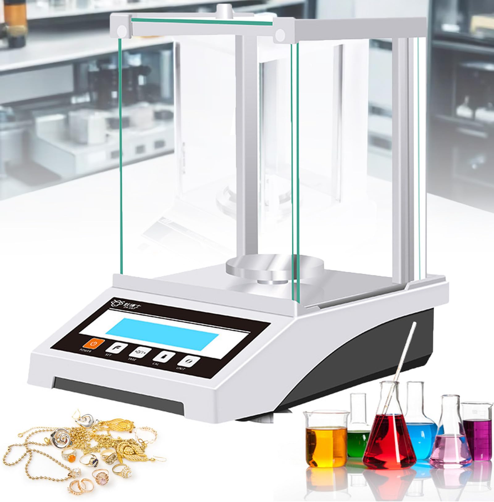 0,001 g wysoka precyzja cyfrowa waga laboratoryjna, 0,001 g wysoka precyzja laboratoryjna waga laboratoryjna, z przednią szybą do biżuterii (210 g/0,001 g)