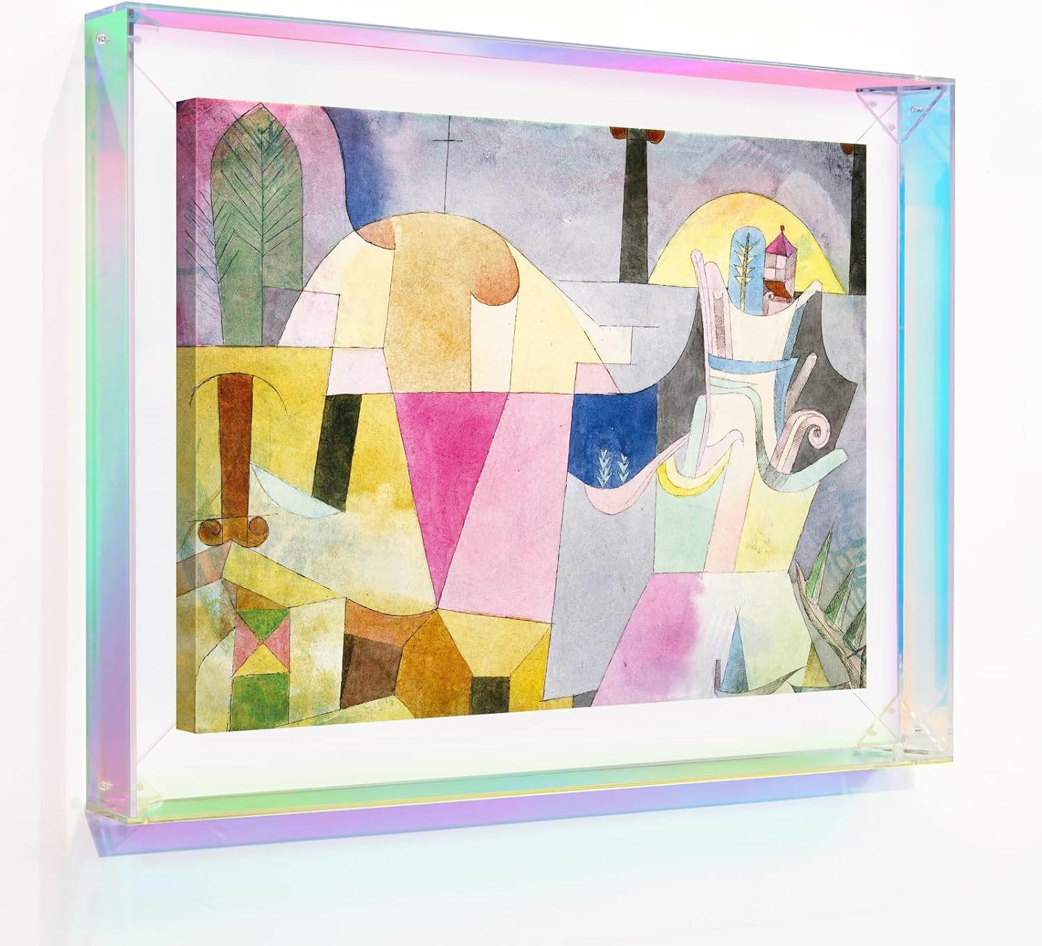 24x30 Canvas Frame for Abstract Wall Art Oil Paintings, DIY Acrylic Floating Frame for Modern Pop Art Living Room Bedroom Apartment Decor, Memorial Gift for Housewarming Wedding (Rainbow) 24x30" Rainbow