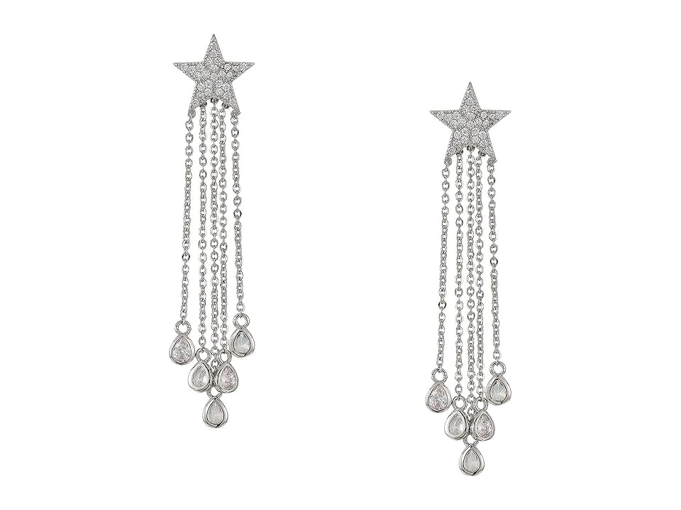 

Nina Star Fringe Earrings (Rhodium/White CZ) Earring