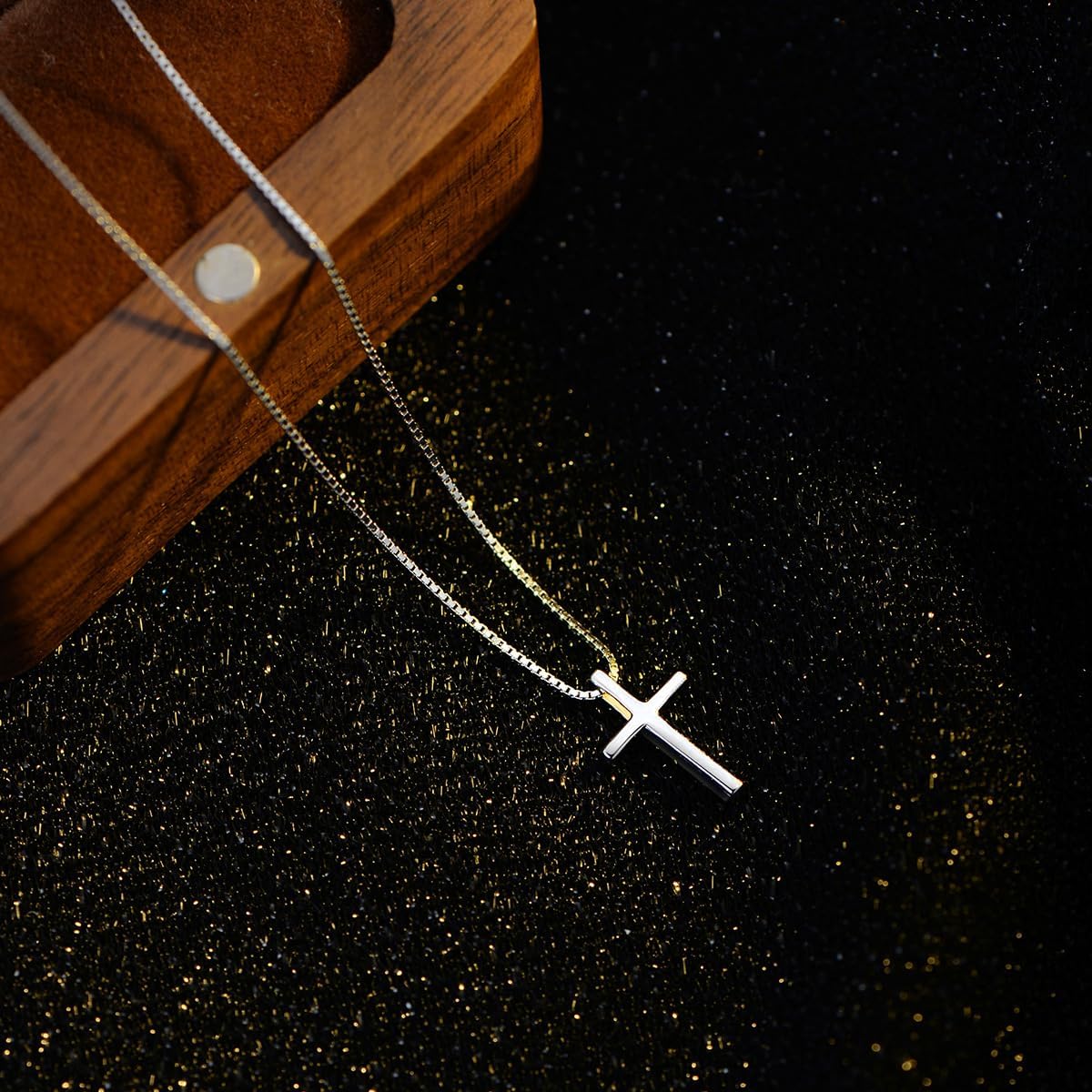 S925 Sterling Silver Small Dainty Cross pendent necklace for women Jewelry - Image 6