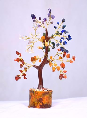 Miniatura 3 de Combo de árbol de cristal de siete chakras, hecho a mano, piedras naturales curativas de cristales bonsái, árbol de dinero para energía positiva,