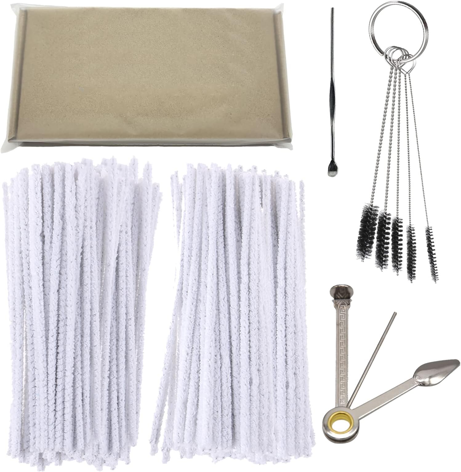 100 Pcs Pipe Cleaners, Craft Pipe Cleaners,Pipe Cleaners Chenille Stem,Contain 1Pc Pipe Tool 1Pc Nylon Brush Set 1Pc Stainless Steel Scoop and A Storage Box.