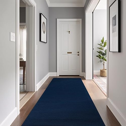 Beverly Rug Non-Slip Modern Runner Rug 2x7 Solid Traditional Rubber