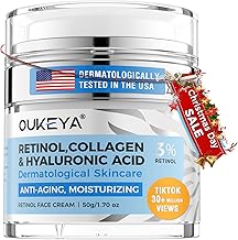 OUKEYA Retinol Cream for Face,Wrinkle for Women, Anti-Aging Moisturizer, Neck Firming & Décolleté, Moisturizer Face Cream, Day Night with 5% Hyaluronic Acid