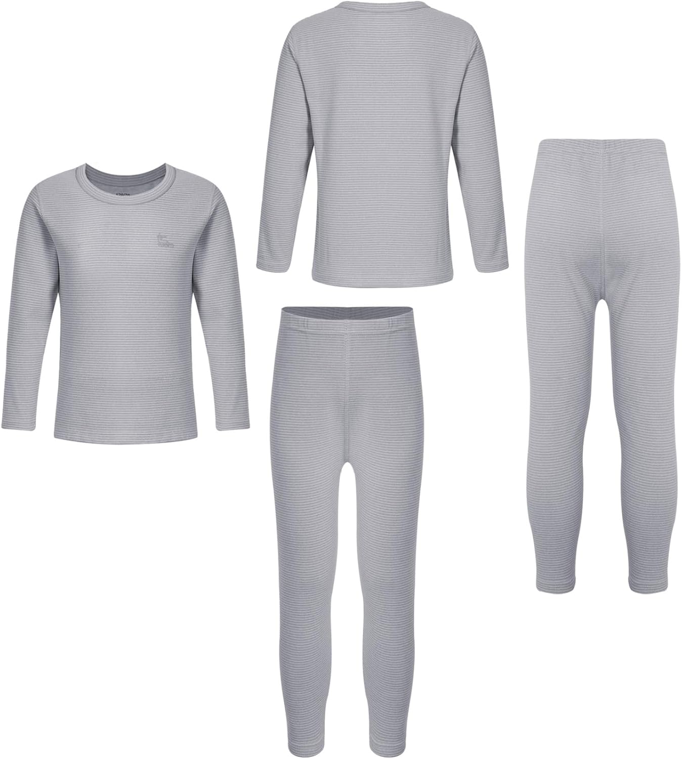 JEYPINMI Toddlers Girls Boys Winter Warm Underwear Long John Bottom and Long Sleeve Top Thermal Set