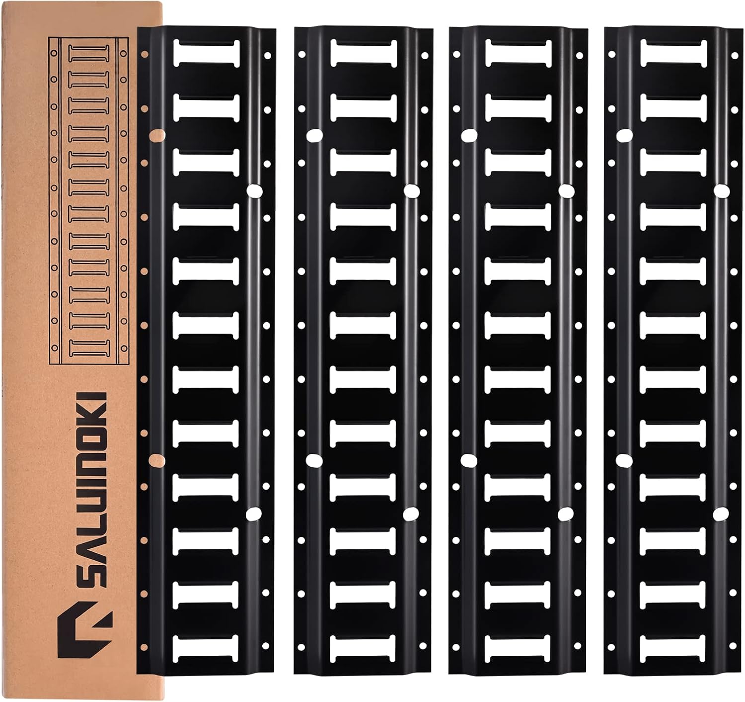 SALUINOKI 5ft E Track Rails 4 Pack Tie Down Erack with PowderCoated