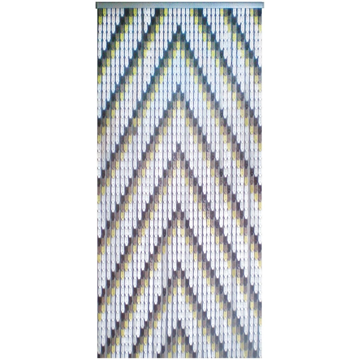 PZ 1 Tenda Struttura a Piastrine in Plastica per Porte e Finestre da Esternmo Anti Mosche, Zanzare, Insetti, Tende a Caduta Libera Colori e Temi Assortiti (SPINA PESCE, 100X220)