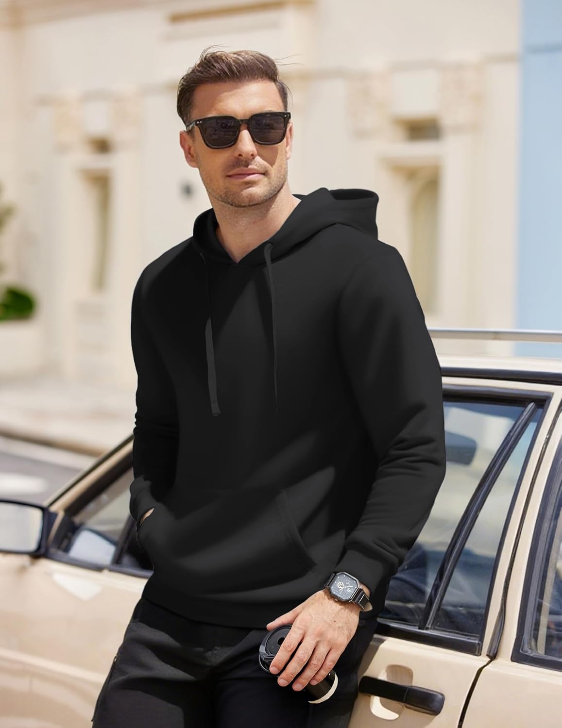 COOFANDY Men's Hooded Pullover Casual Long Sleeve Drawstring Gym Hoodies Sweatshirts with Pocket - Image 3