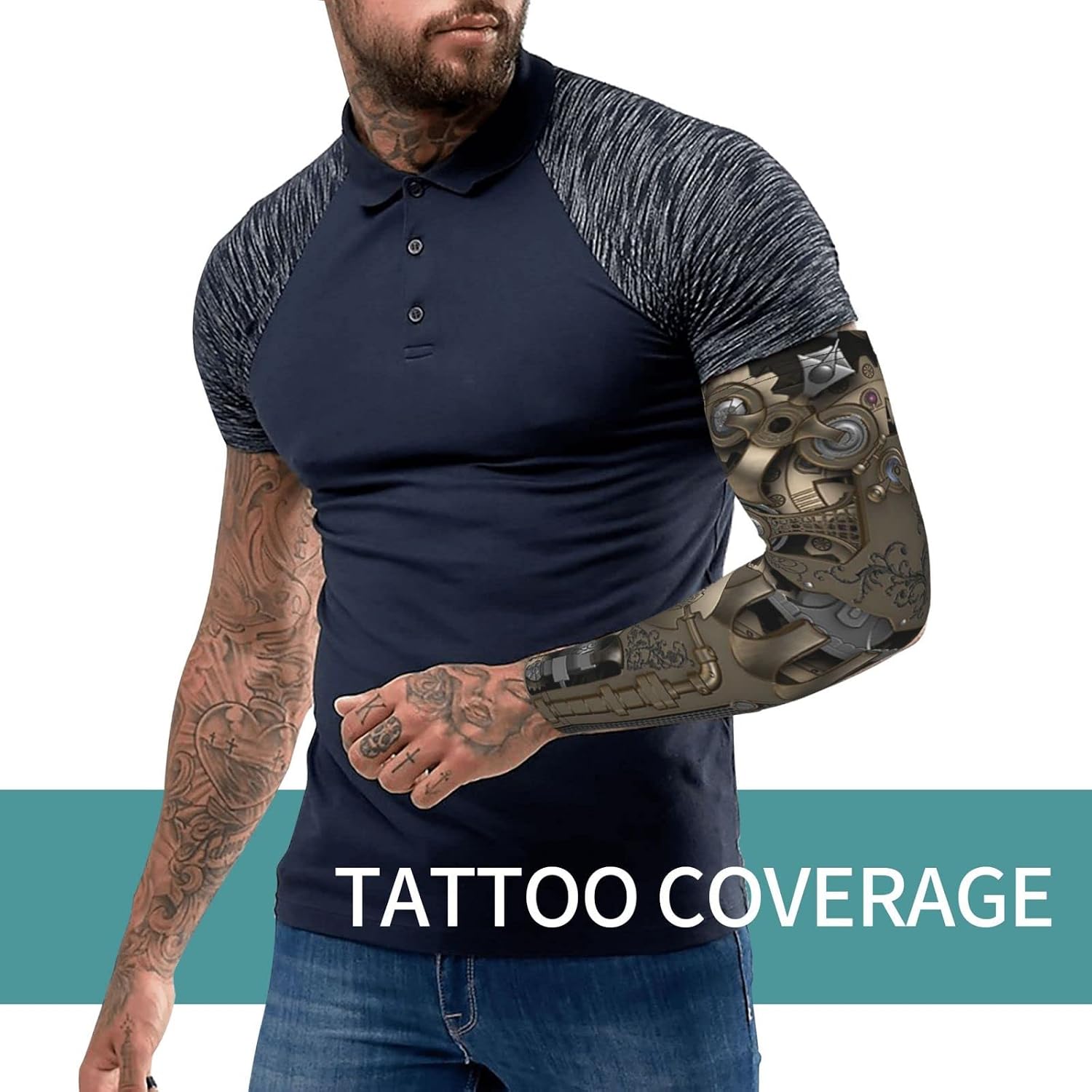 Steampunk Mechanical Gears Arm Sleeves For Men Women Sun Protection Arm Sleeves Cover Compression Cooling Sleeves