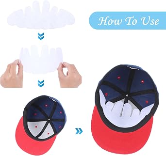 10Pcs Baseball Caps Inserts, Washable Hat Felt Shapers Hat Sweat Liner Cap Inserts Reusable Hat Support Brim