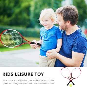 1 Set Kids Tennis Racquet with Soft Ball Outdoor Sports Main