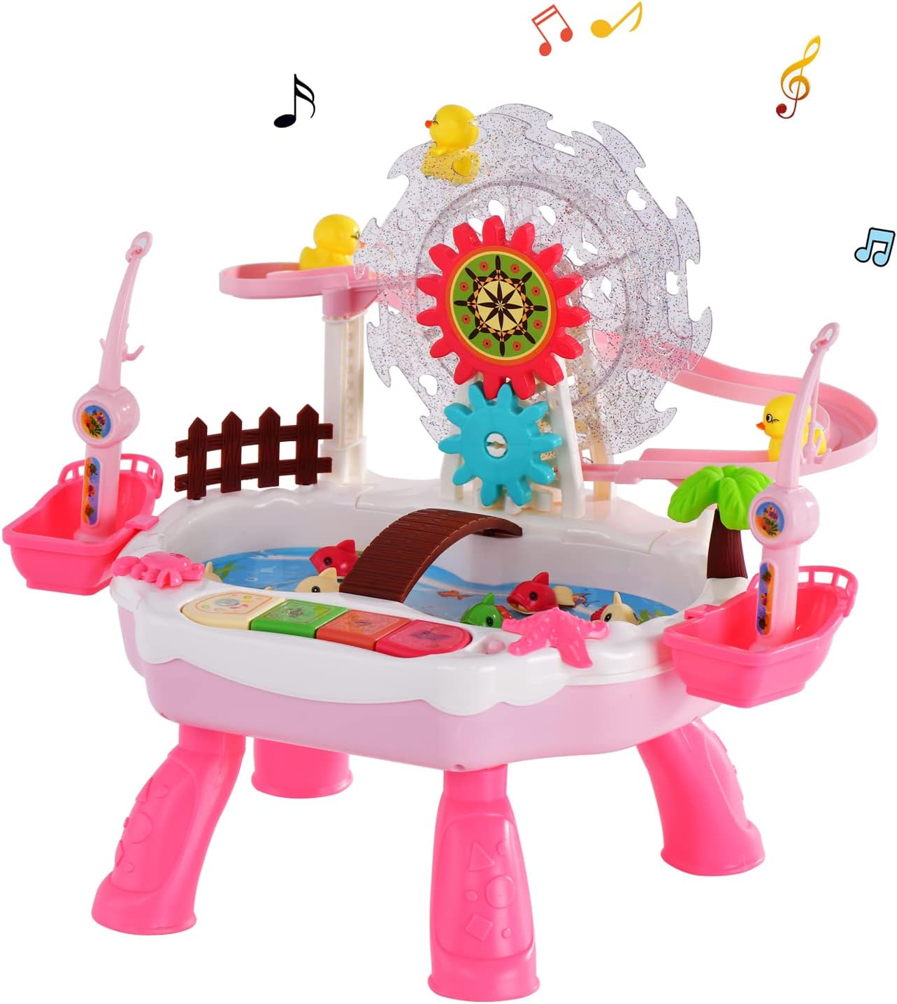 Juego De Pesca Magnética Con Música Y Luces Para Niños De 2 A 5 Años – Incluye 26 Peces Y 4 Cañas, Regalo Montessori