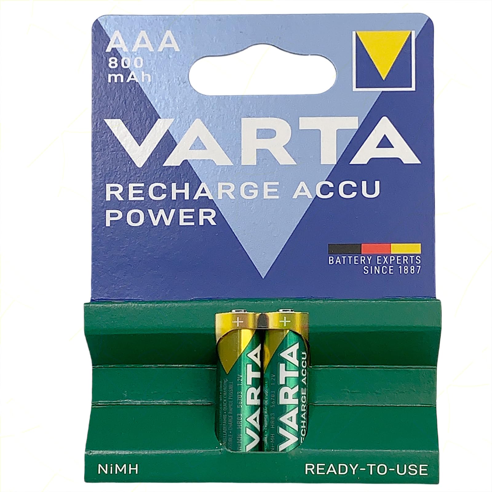 VARTA Recharge Accu Power AAA 800 mAh | 5 paquets de 2 pièces | Pour télécommandes, lampes de poche, jouets et appareils électroniques