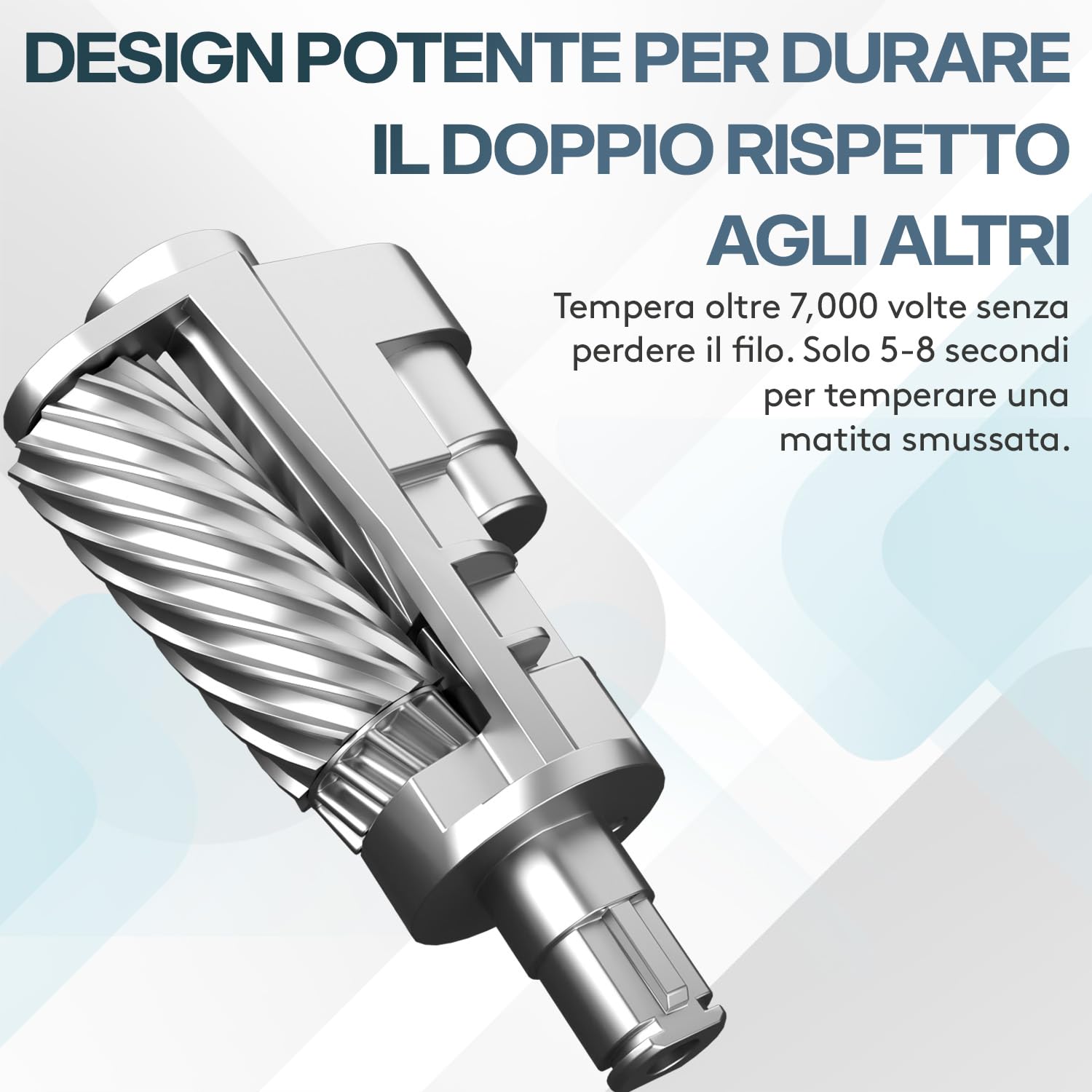 ACROPAQ Affilatoio elettrico - Affilatoio professionale, con contenitore, 6 fori per penne spesse e sottili - temperino con bomboletta - nero,41010
