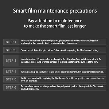 PDLC Smart Film Electric Smart Glass Film Width 130 cm Customizable for Home Office Window (ample 29.7 x 21.0 cm)
