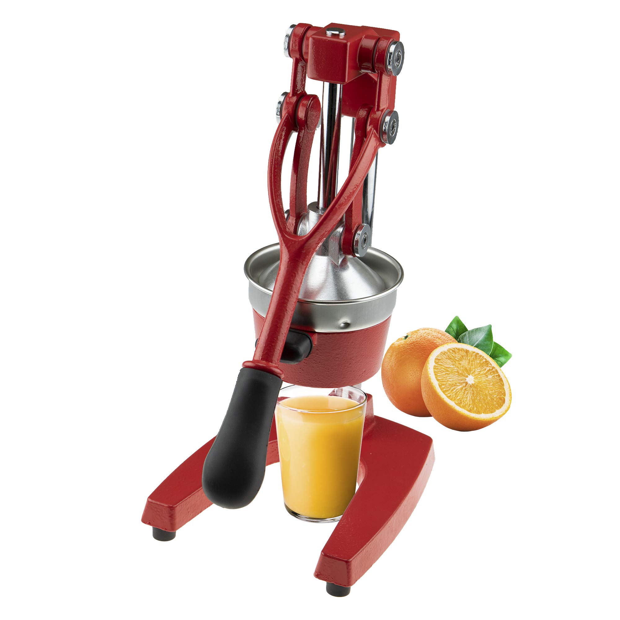 Amazon.com: Clever Chef Exprimidor profesional de cítricos, prensa manual  de naranja y exprimidor de limón, rojo : Todo lo demás