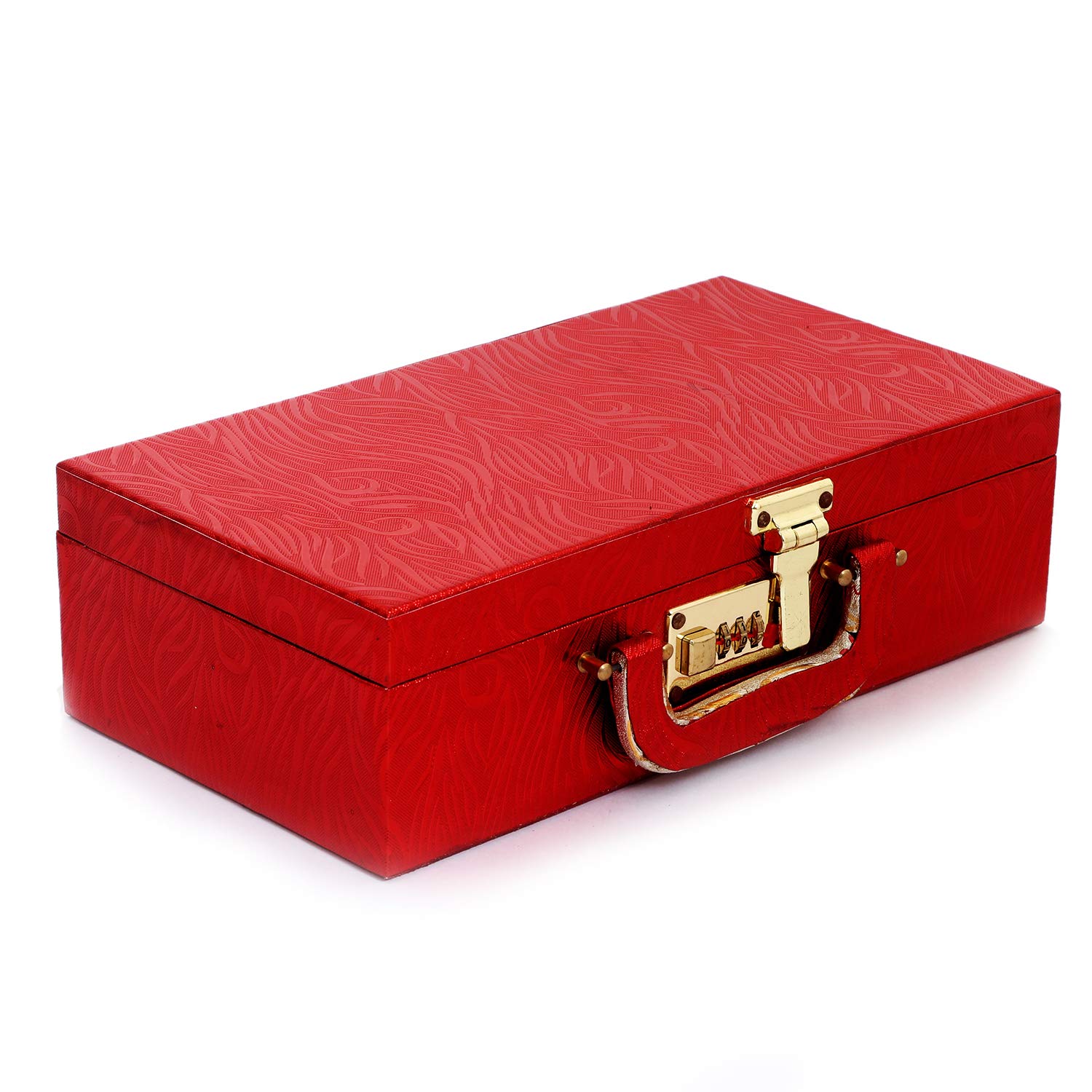 Kuber Industries Wooden Two Rod Bangle Storage Box, (Maroon) - CTKTC30643