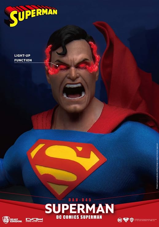 Beast Kingdom DC Comics: Superman DAH-045 Dynamic 8ction Action Figure, Multicolor