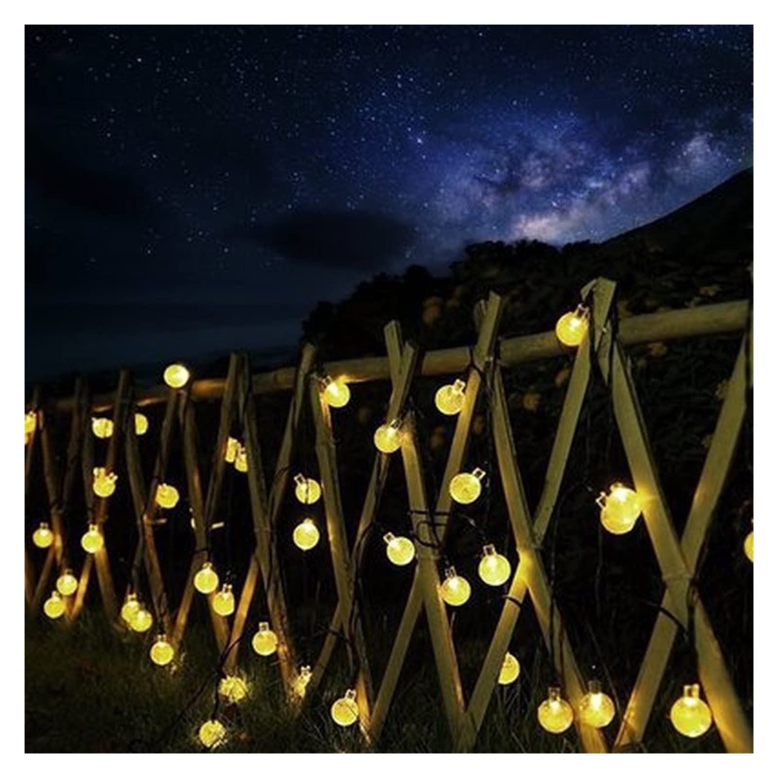 Lampy solarne do ogrodu zewnętrznego Światło słoneczne Kryształowa kula 5 M/7 M/12 M/łańcuchy świetlne LED Fairy Lights Girlandy na świąteczną dekorację na zewnątrz. Na patio, podwórko, ścieżkę (Col