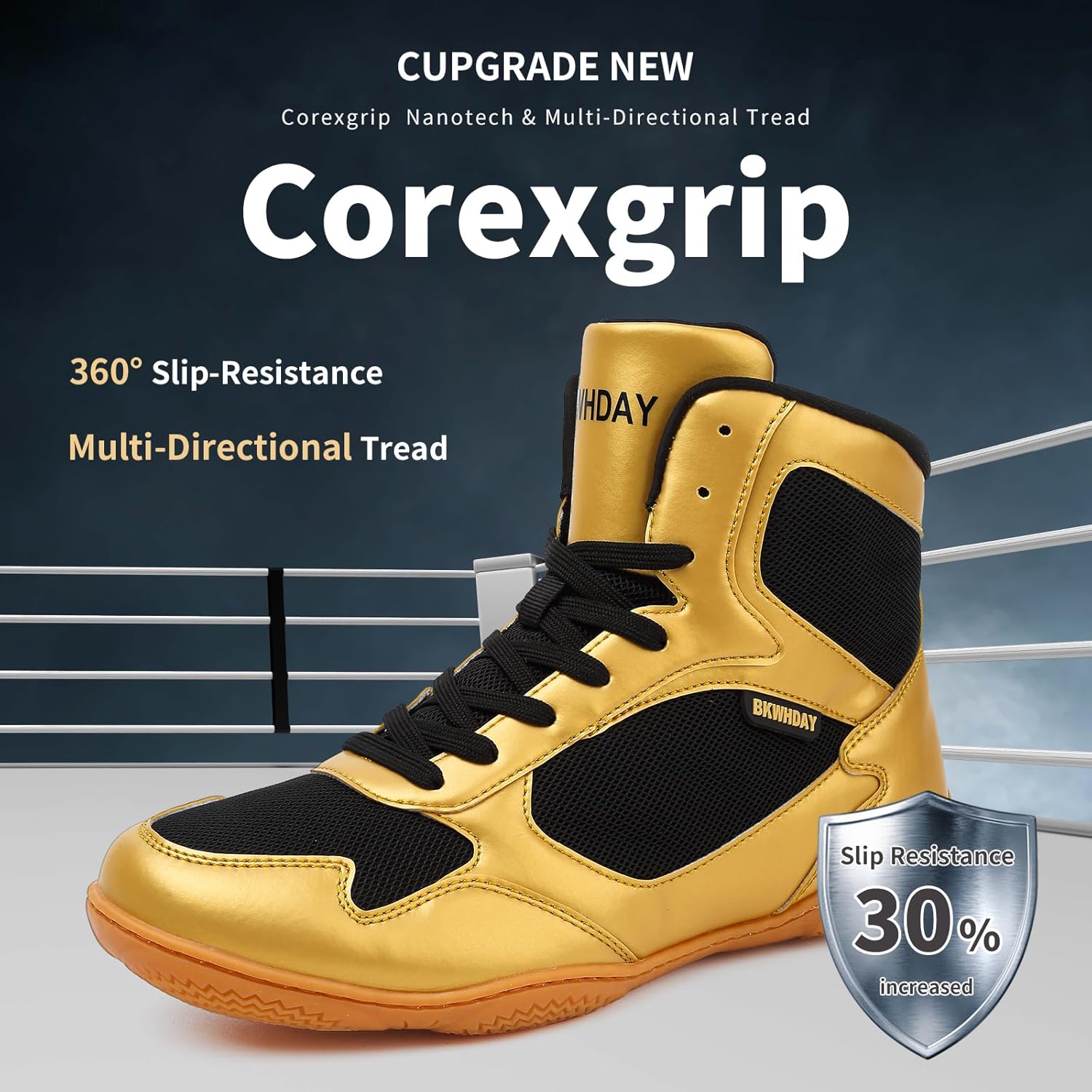 Wrestling Shoes Men Boxing Shoes for Men Pro Wrestling Boots High Top Fitness Weightlifting Powerlifting Shoes - Image 4
