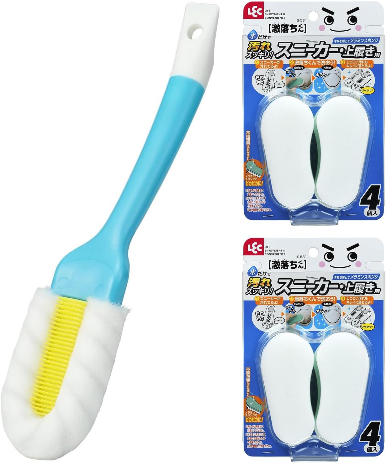 激落ちくん W素材の 泡立ち シューズブラシ W-476像