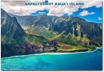 view_a537 View on Napali Coast on Kauai Island on Hawaii Travel Refrigerator Magnet Size 2.5inch x 3.5inch, Multi-color