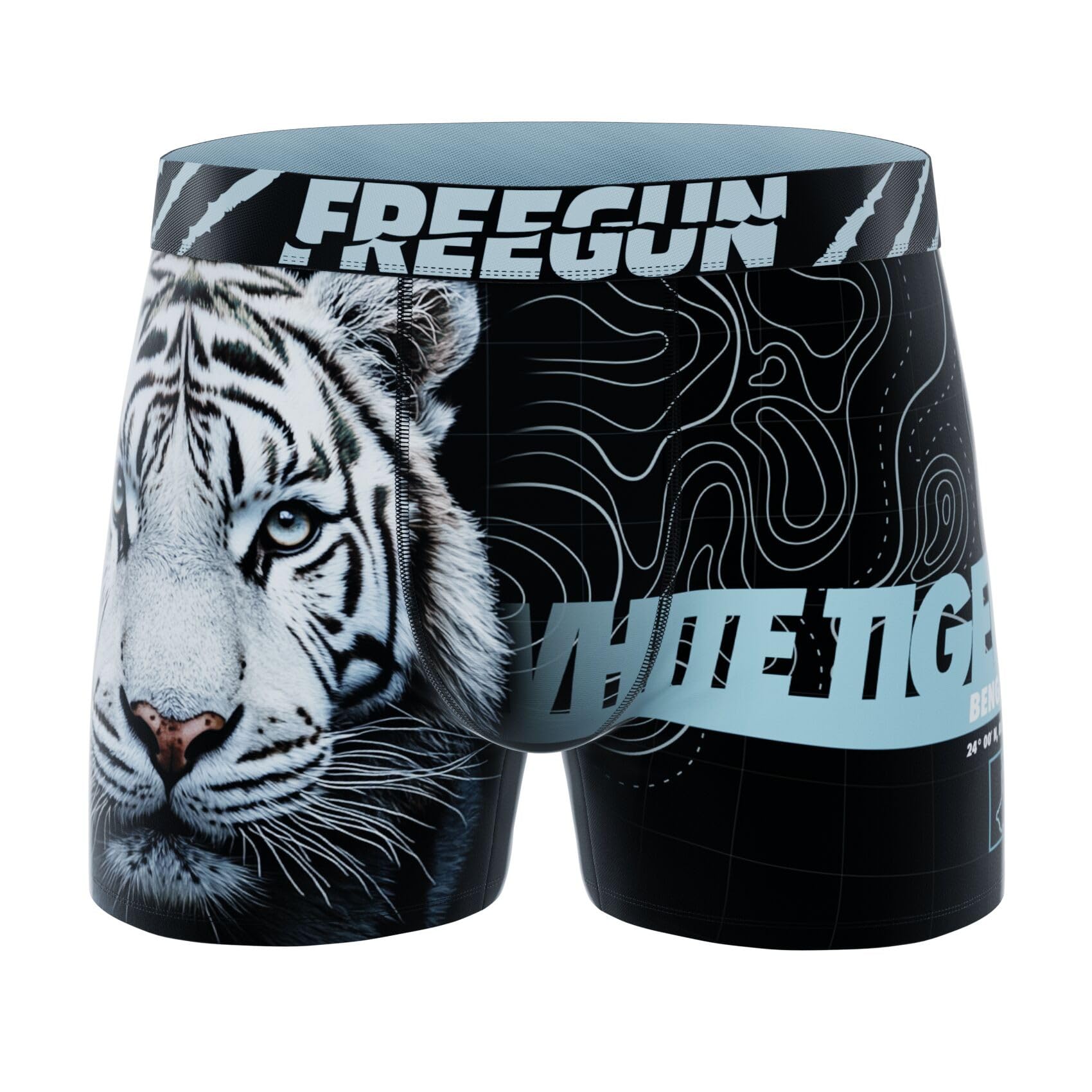FREEGUN Boxer Homme, Caleçon Homme Animals, Ultra-Doux et Stretch (Lot de 5)