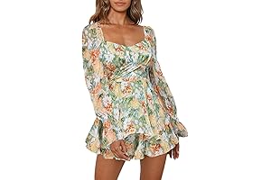 Enchanting Floral Romper: A Tapestry of Blossom and Breezy Elegance