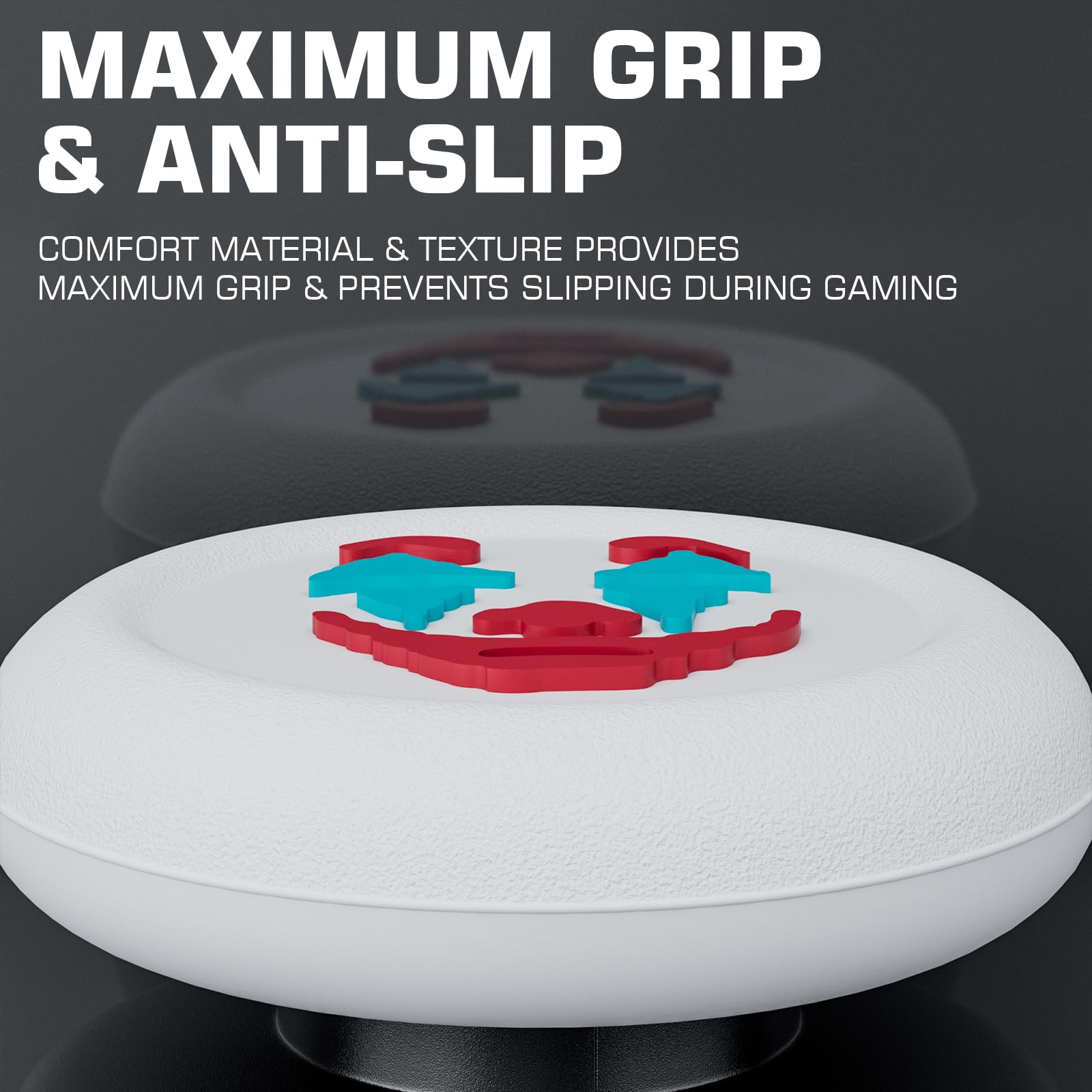 Lot de 2 rallonges de joystick et coque en silicone pour manette Xbox Series X/S et Xbox One S/X (blanc Joker)