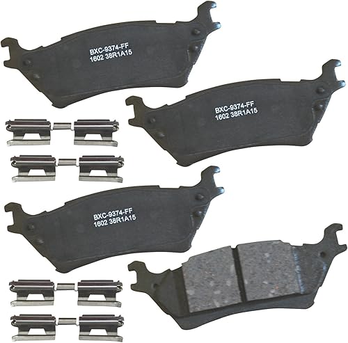 Miniatura 259 de Bendix Pastillas de freno traseras de cerámica Premium SBC1100 para Nissan Frontier 2024-2005, Xterra 2015-2005, Suzuki Equator 2012-2009